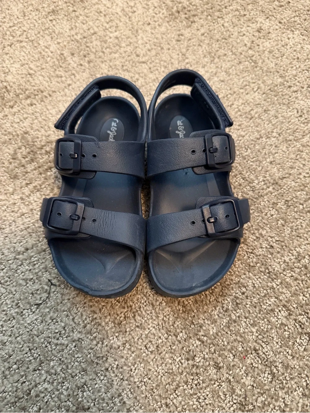 Cat & Jack Navy Double-Buckle Kids Sandals